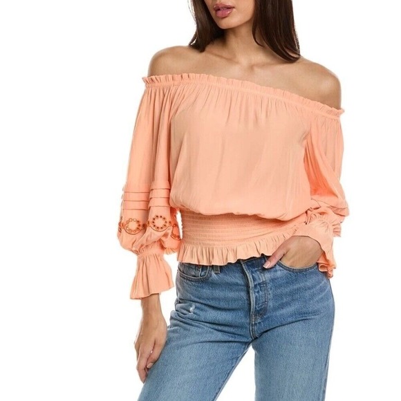 Ramy Brook Tops - NWT Ramy Brook‎ Clara Top in Peach Sz Small  Blouse $395